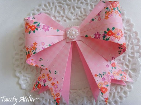 六一兒童節手工：蝴蝶結手工折紙