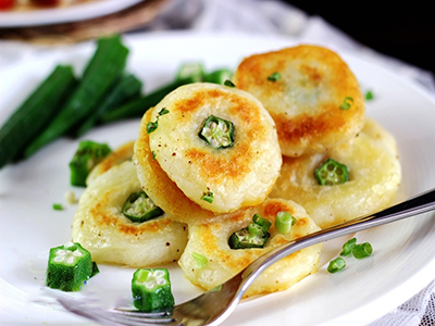  兒童營養餐之秋葵土豆餅