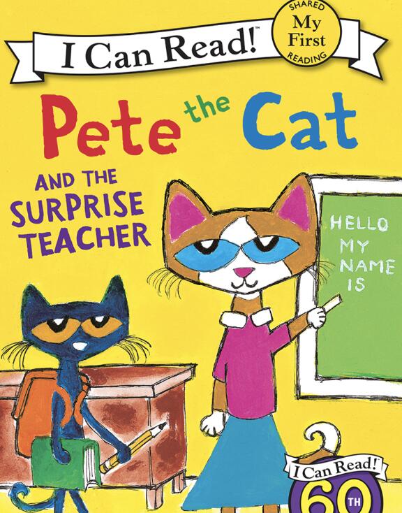 《Pete the Cat and the Surprise Teacher》英文繪本pdf資源免費下載