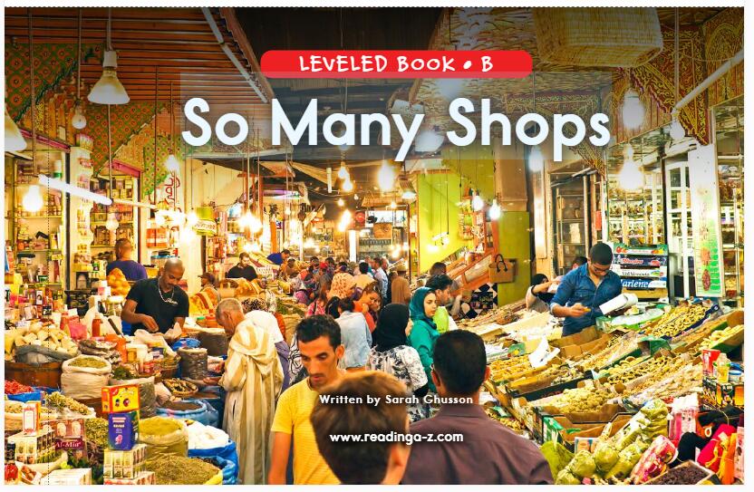 《So Many Shops》RAZ分級英語繪本pdf資源免費下載