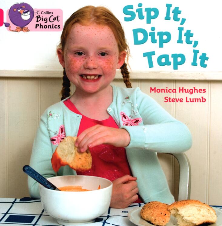 《Sip it,dip it,tap it》大貓自然拼讀繪本pdf資源免費下載