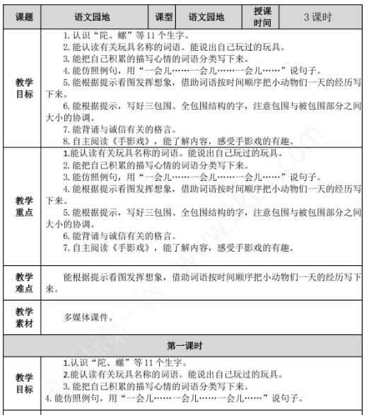 2021年部編版二年級下冊第四單元語文園地四教案資源免費下載