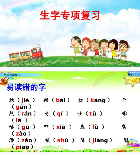 2021年部編版一年級語文下冊生字專項復習課件資源免費下載