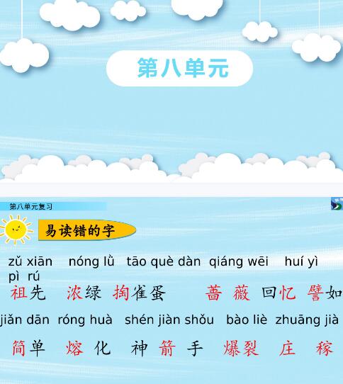2021年部編版二年級(jí)語(yǔ)文下冊(cè)第八單元復(fù)習(xí)課件資源免費(fèi)下載