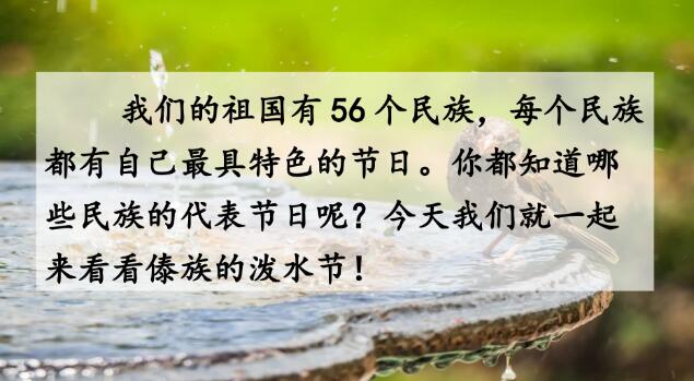 2021年部編版二年級上冊第17課《難忘的潑水節》PPT課件資源免費下載
