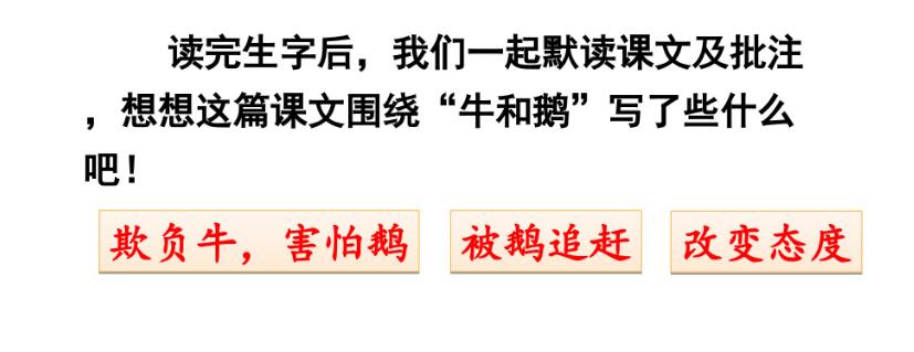 四年級上冊第18課《牛和鵝》PPT課件資源免費下載