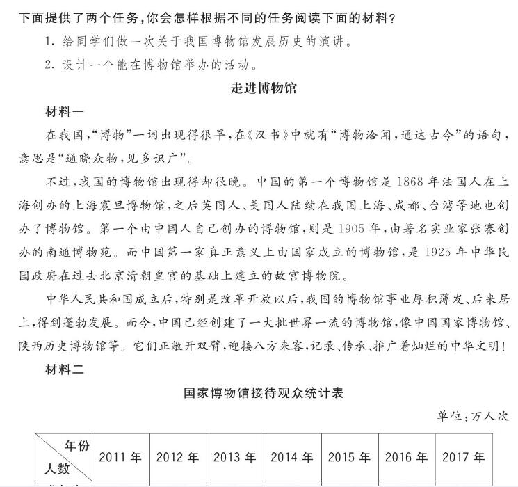 六年級語文上冊第三單元課外閱讀題及答案文檔資源免費下載