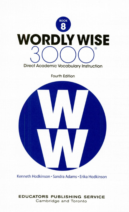 Wordly Wise 3000 book8教材/訓(xùn)練冊(cè)/答案PDF+音頻百度網(wǎng)盤(pán)免費(fèi)下載