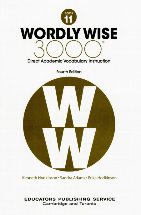 Wordly Wise 3000 book11教材/訓(xùn)練冊(cè)/答案PDF+音頻百度網(wǎng)盤免費(fèi)下載