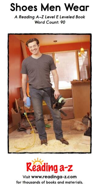 《Shoes Men Wear》RAZ分級繪本pdf電子版資源下載