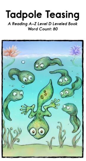 《Tadpole Teasing》RAZ分級繪本pdf及中文翻譯資源下載