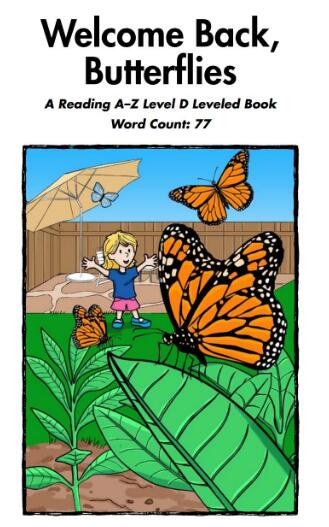 《Welcome Back,Butterflies》分級繪本pdf資源及翻譯