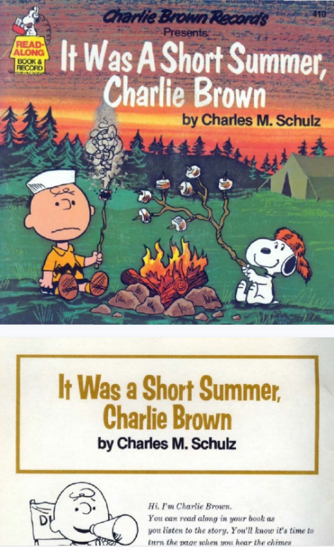 It Was A Short Summer, Charlie Brown英文繪本電子檔+音頻資源免費下載