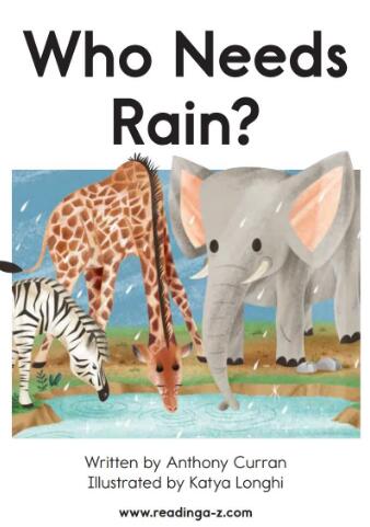 《Who Needs Rain》繪本翻譯及pdf資源下載