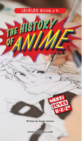 raz x級閱讀The History of Anime繪本PDF+音頻百度網盤免費下載