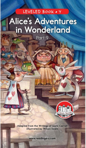 raz Y級閱讀Alice's Adventures in Wonderland (Part 9)繪本PDF+音頻百度網盤免費下載