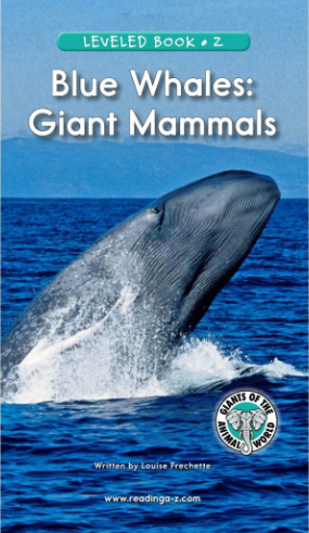 raz Z級閱讀Blue Whales Giant Mammals繪本PDF+音頻資源免費下載