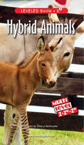raz Z2級閱讀Hybrid Animals繪本PDF+音頻資源免費下載