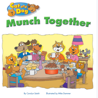 培生pearson讀物Cat and Dog Munch Together繪本電子版資源免費下載