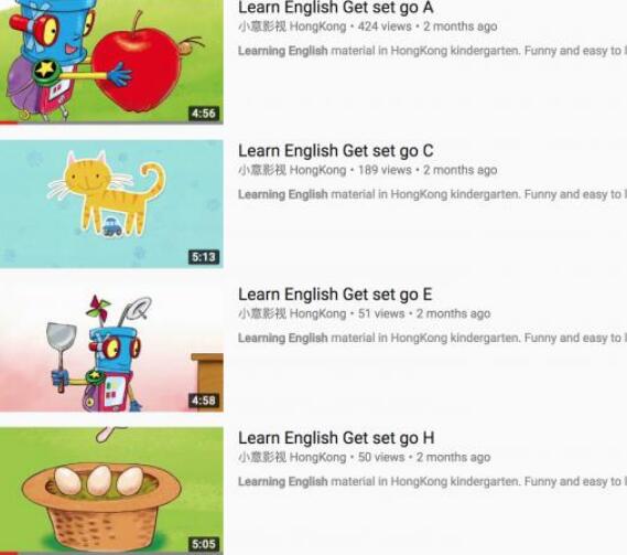 Get Set Go A to Z香港幼兒園英文教學視頻下載