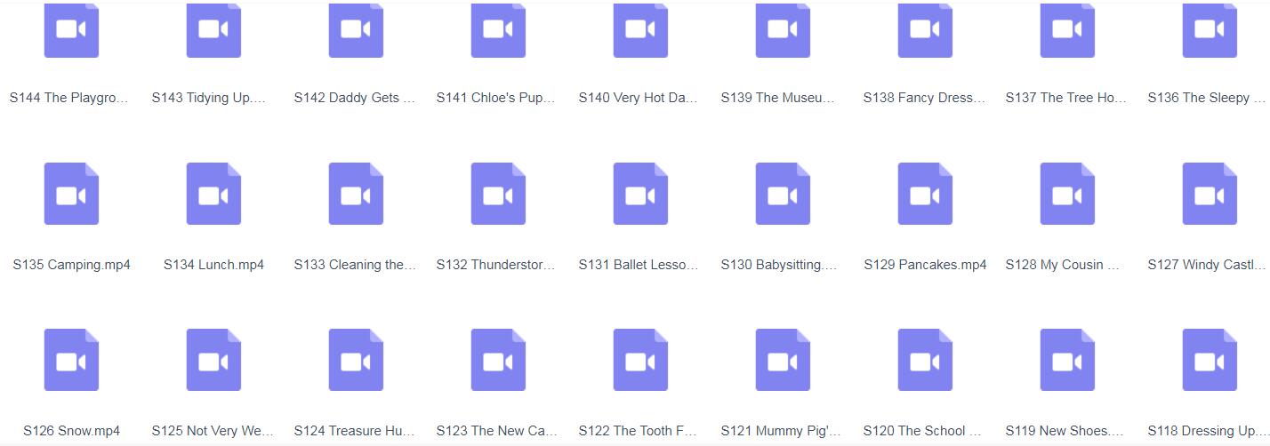 小豬佩奇英文版1-4季共209集高清資源百度云網盤免費下載