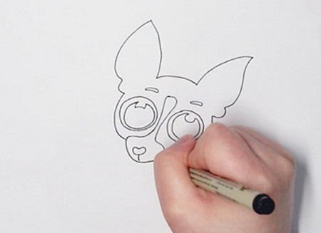 吉娃娃簡筆畫步驟